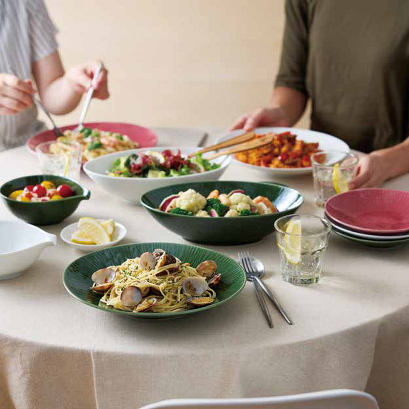 Miyama Crease Oval Plate 25D - White