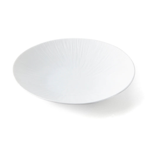 Miyama Crease Oval Plate 25D - White