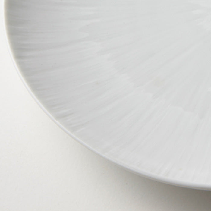 Miyama Crease Oval Plate 25D - White