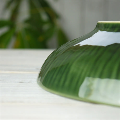 Miyama Crease Salad Bowl 22D - Oribe Green