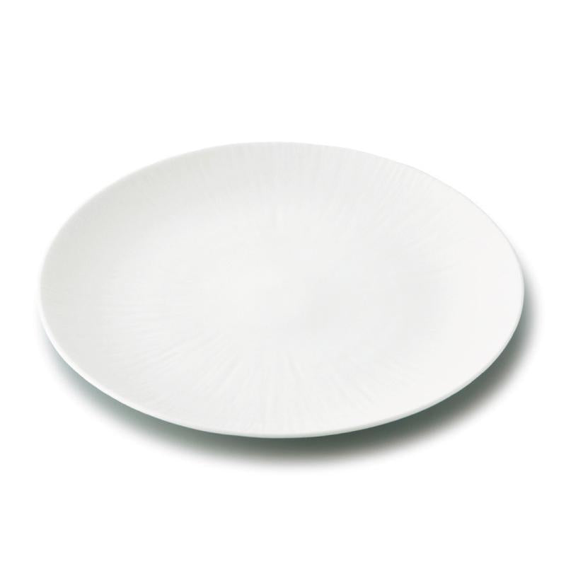 Miyama Crease Serving Plate 27D - White