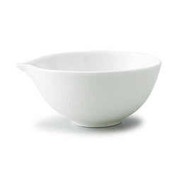 Miyama Crease Small Bowl w/Spout 13.5 x 12.5 - White