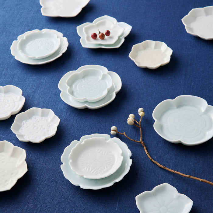 Miyama Gaku Mokko Small Dish - White