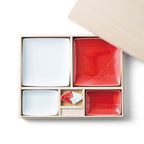 Miyama Mizuhiki Red & White Plate Gift Set