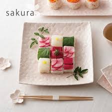 Miyama Sakura Square Plate 25x25