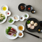 Miyama Savone Divided Plate Gift Set 3P - Black