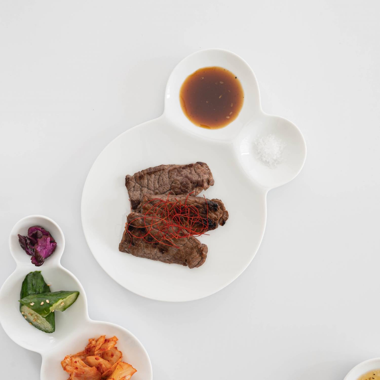 Miyama Savone Divided Plate Gift Set 3P - White