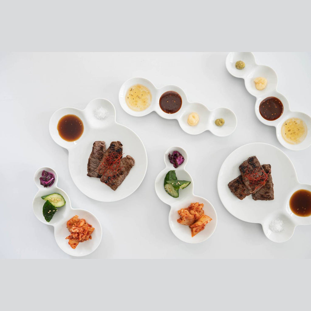 Miyama Savone Divided Plate Gift Set 3P - White