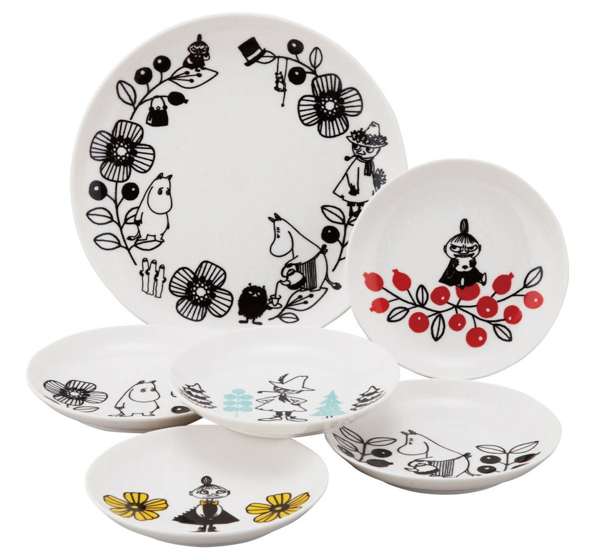 Moomin Valley Plate Set 21.5cm/14cm - 6pc