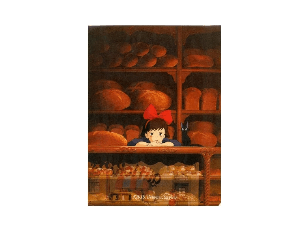 Movic Studio Ghibli Kiki&#39;s Delivery Service / Bakery A4 Clear File Folder