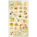 Unpackaged NB sticker sheet featuring lop-eared rabbits and assorted Japanese sweets designs