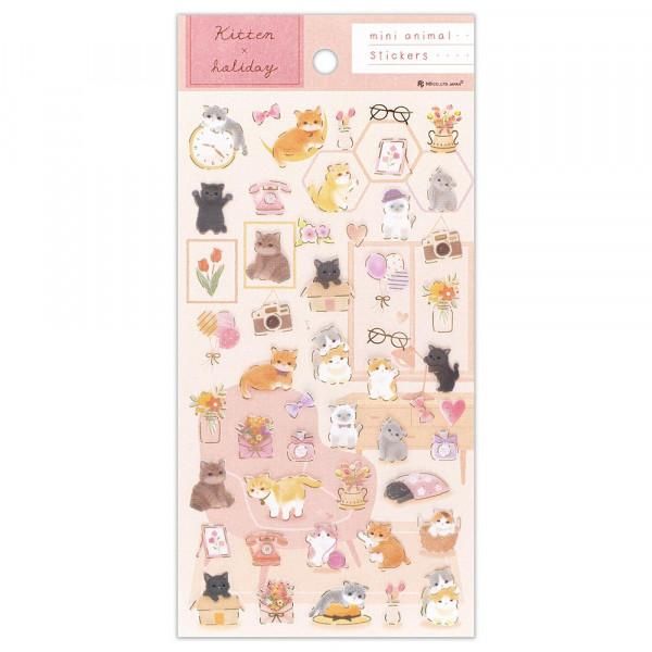 NB Mattari Animals Foil Sticker Sheet - Kitten