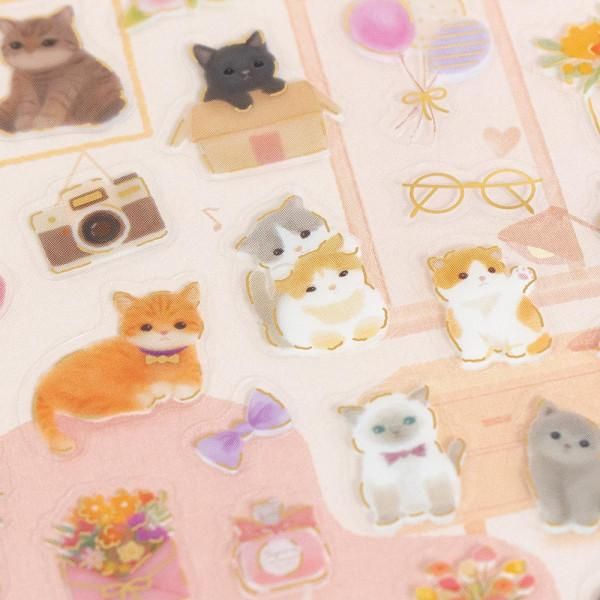 NB Mattari Animals Foil Sticker Sheet - Kitten