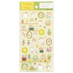 NB Mattari Animals momonga sticker packaging on illustrated wooden shelf display