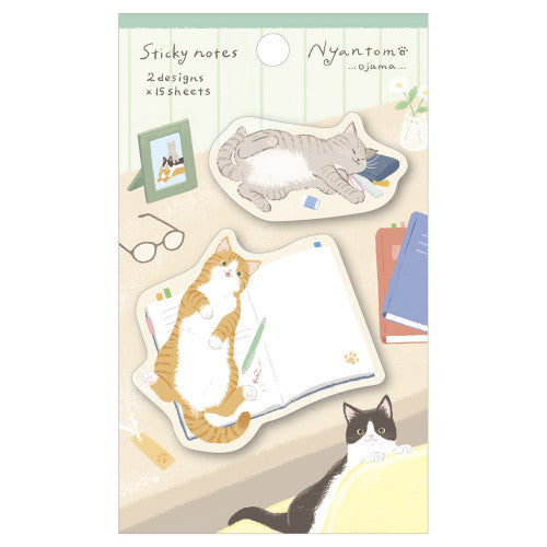 NB Nyan Tomo Sticky Note Pad - Ojama (Dropping By)