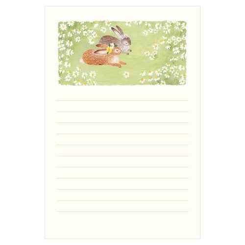NB RESSA Panda Books Letter Pad - Flower-adorned Rabbit