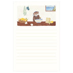 Otter mixing ingredients in kitchen scene illustrated on NB letter writing set