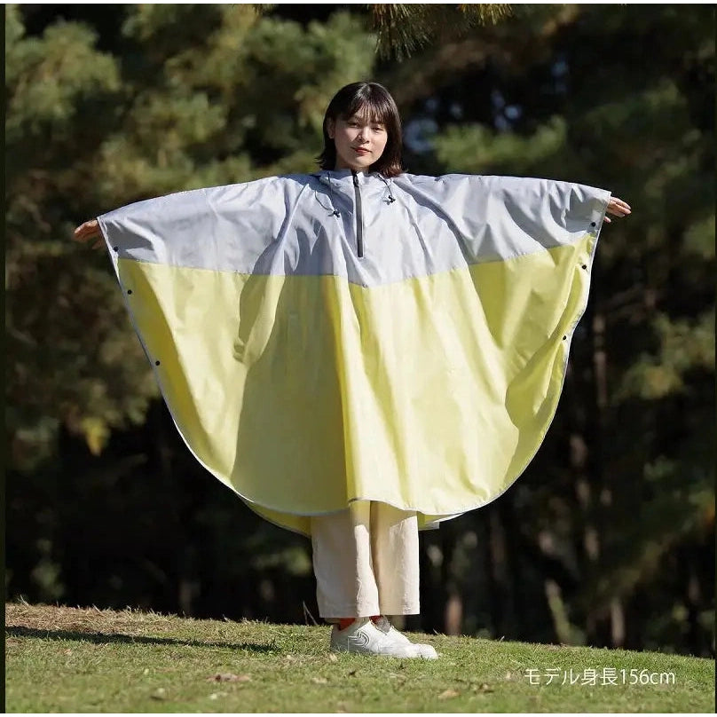 NIFTY COLORS Eco Loopet Bicolour Grey/Yellow Poncho