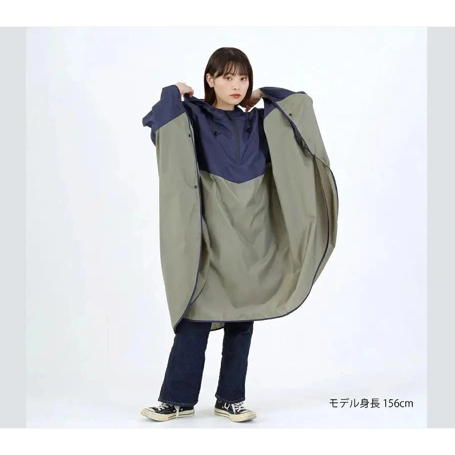 NIFTY COLORS Eco Loopet Bicolour Navy/Grey Poncho