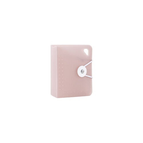 Nakabayashi Katazuku mini file folder in pale pink with elastic closure