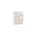 Beige matte finish mini document file with silver snap closure