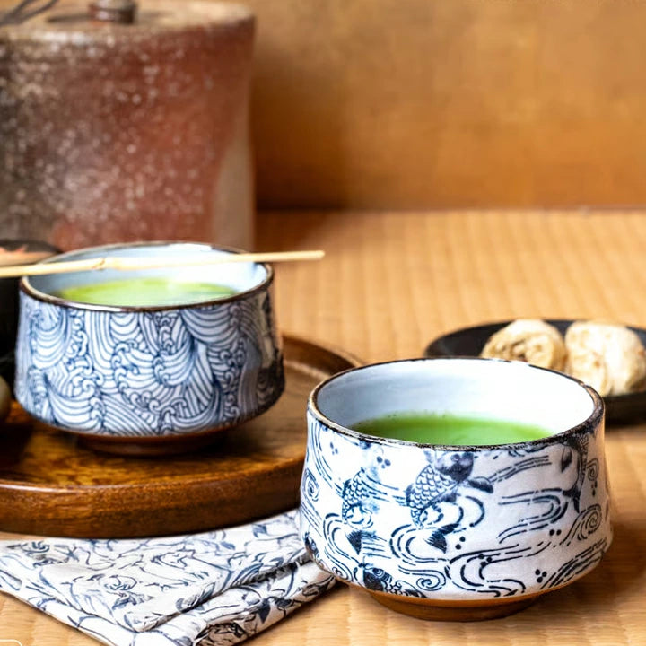 Nami ni Koi Carp Matcha Bowl