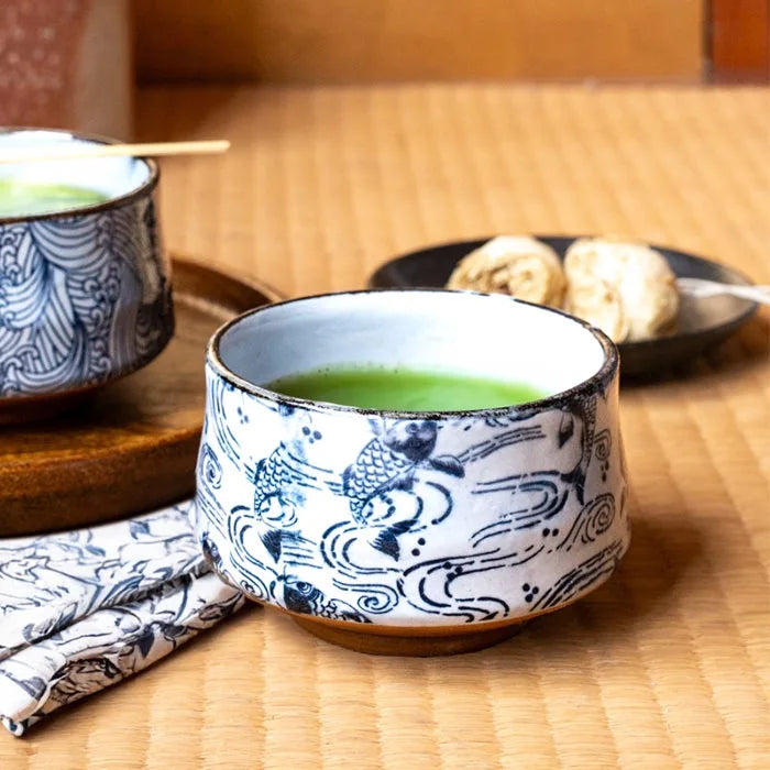 Nami ni Koi Carp Matcha Bowl