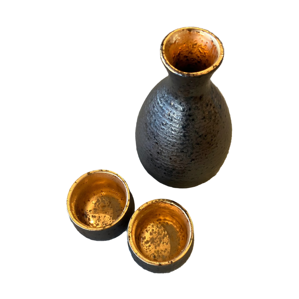 Nanban Black Gold Kuchigane Sake Set 3P