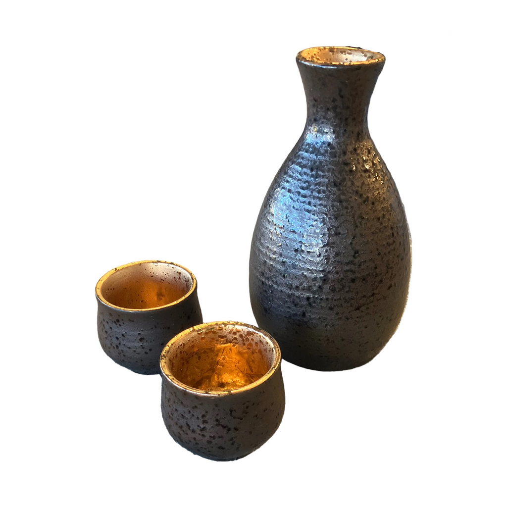 Nanban Black Gold Kuchigane Sake Set 3P