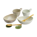 Natural Bowl & Cup Pair Set
