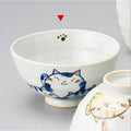 Neko-Zukushi Blue Cat Rice Bowl 12D