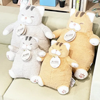Nemunemu Hug Cat Plushie Silver Tabby Saba