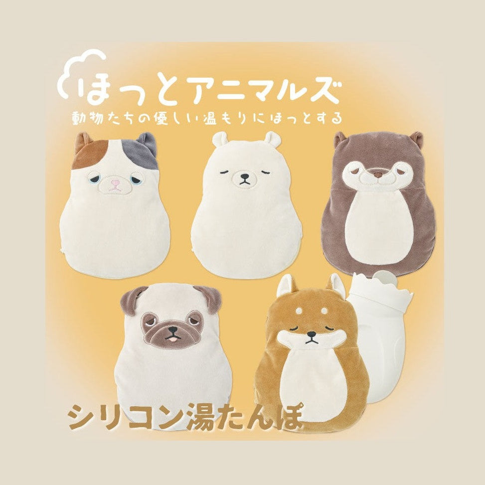 Nemunemu Microwaveable Silicone Hot Water Bottle - Pug Hana