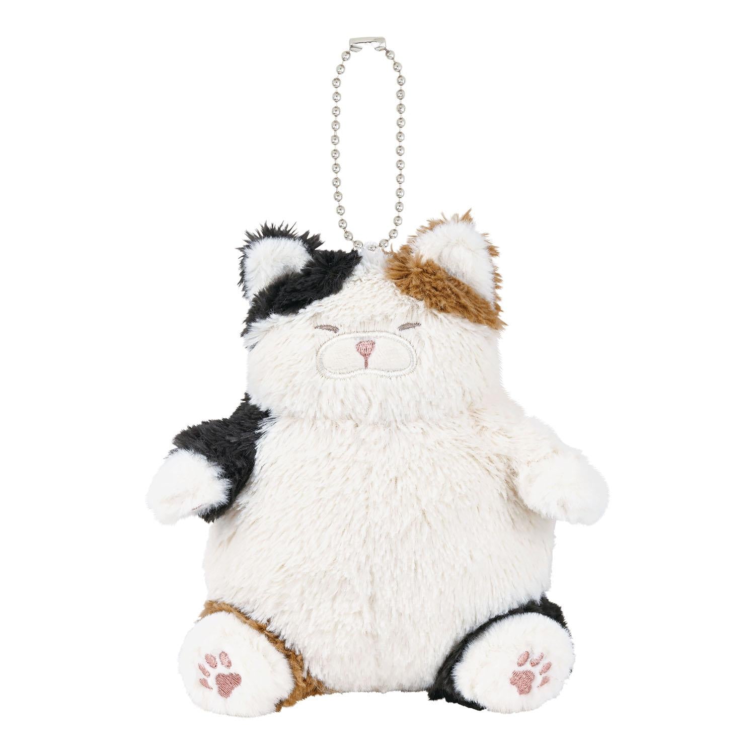 Nemunemu Positivity Hug Cat Keychain - Mikeneko Sanma