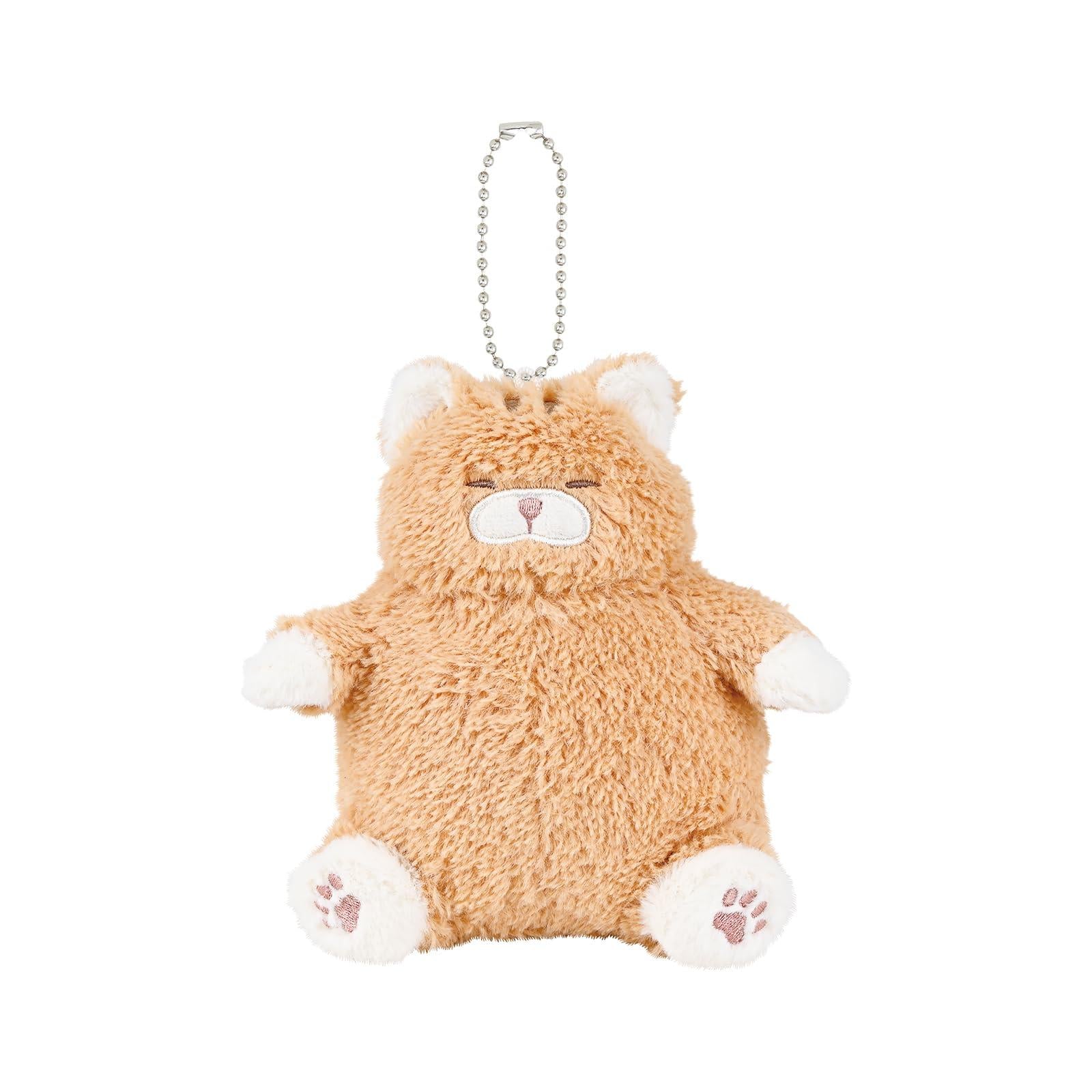 Nemunemu Positivity Hug Cat Keychain - Red Tabby Shake