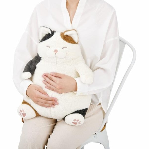 Nemunemu Positivity Hug Cat Plushie Mikeneko Sanma