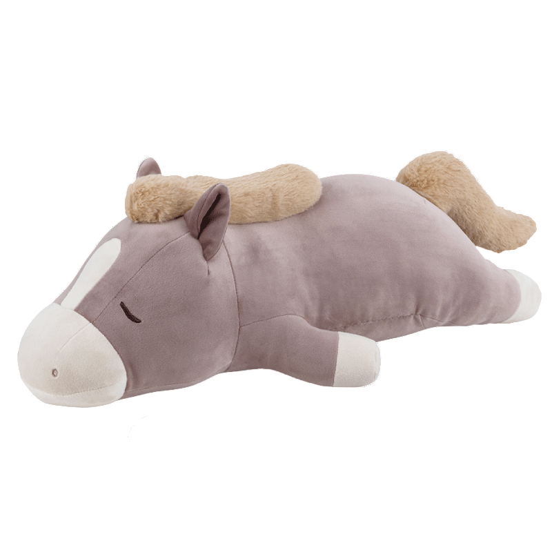 Nemunemu Premium Hug Pillow Greige Horse Holly