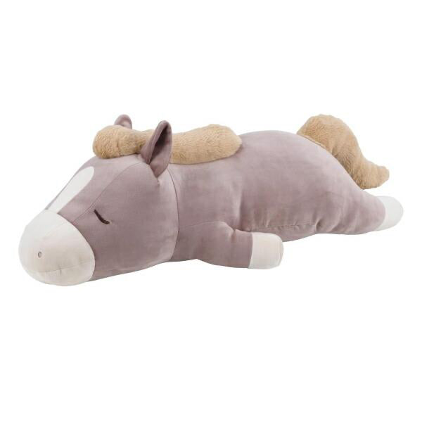 Nemunemu Premium Hug Pillow Greige Horse Holly