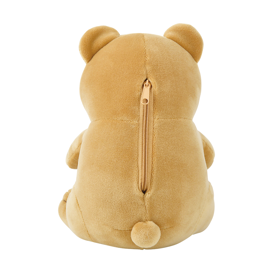 Nemunemu Seated Hug Pillow Bear Marron
