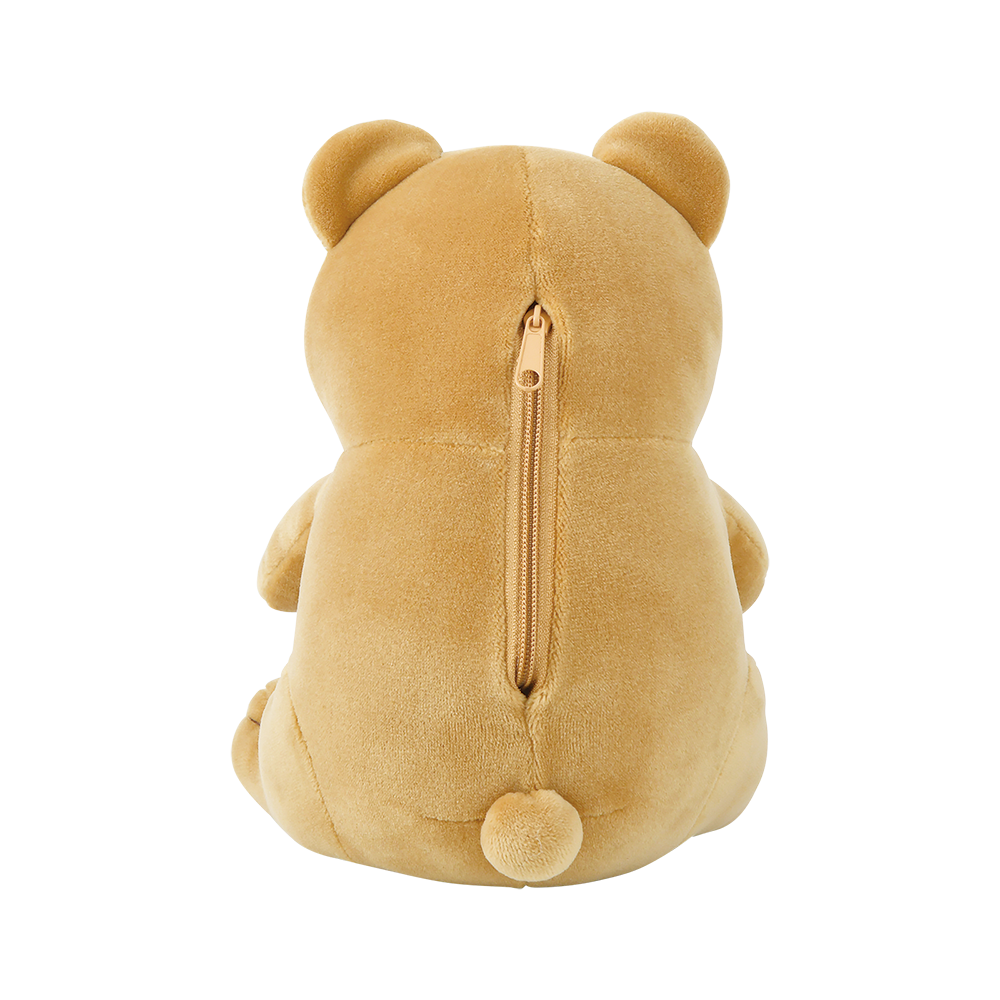 Nemunemu Seated Hug Pillow Bear Marron