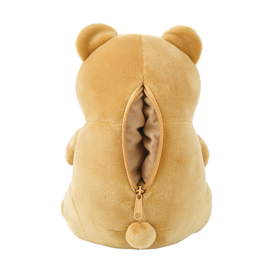 Nemunemu Seated Hug Pillow Bear Marron
