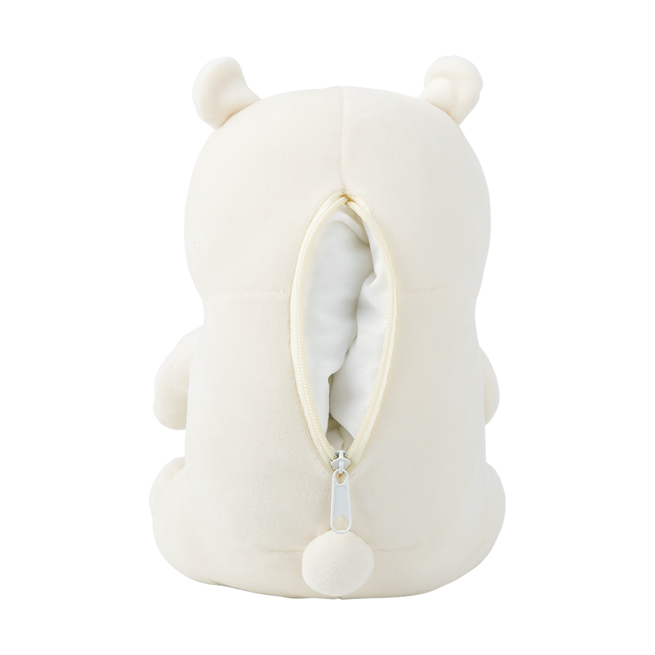 Nemunemu Seated Hug Pillow Polar Bear Lucky