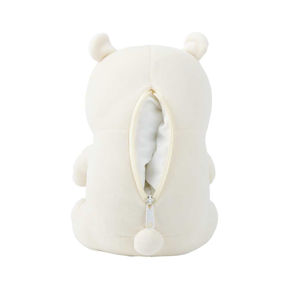 Nemunemu Seated Hug Pillow Polar Bear Lucky