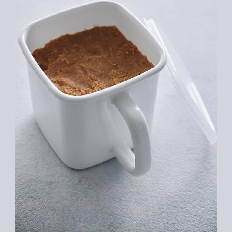 Noda Horo White Series Square Enamel Stocker - Enamel Lid L 1.2L