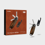 Orbitkey Crazy Horse Leather + Multitool v2 Gift Set - Oak Brown