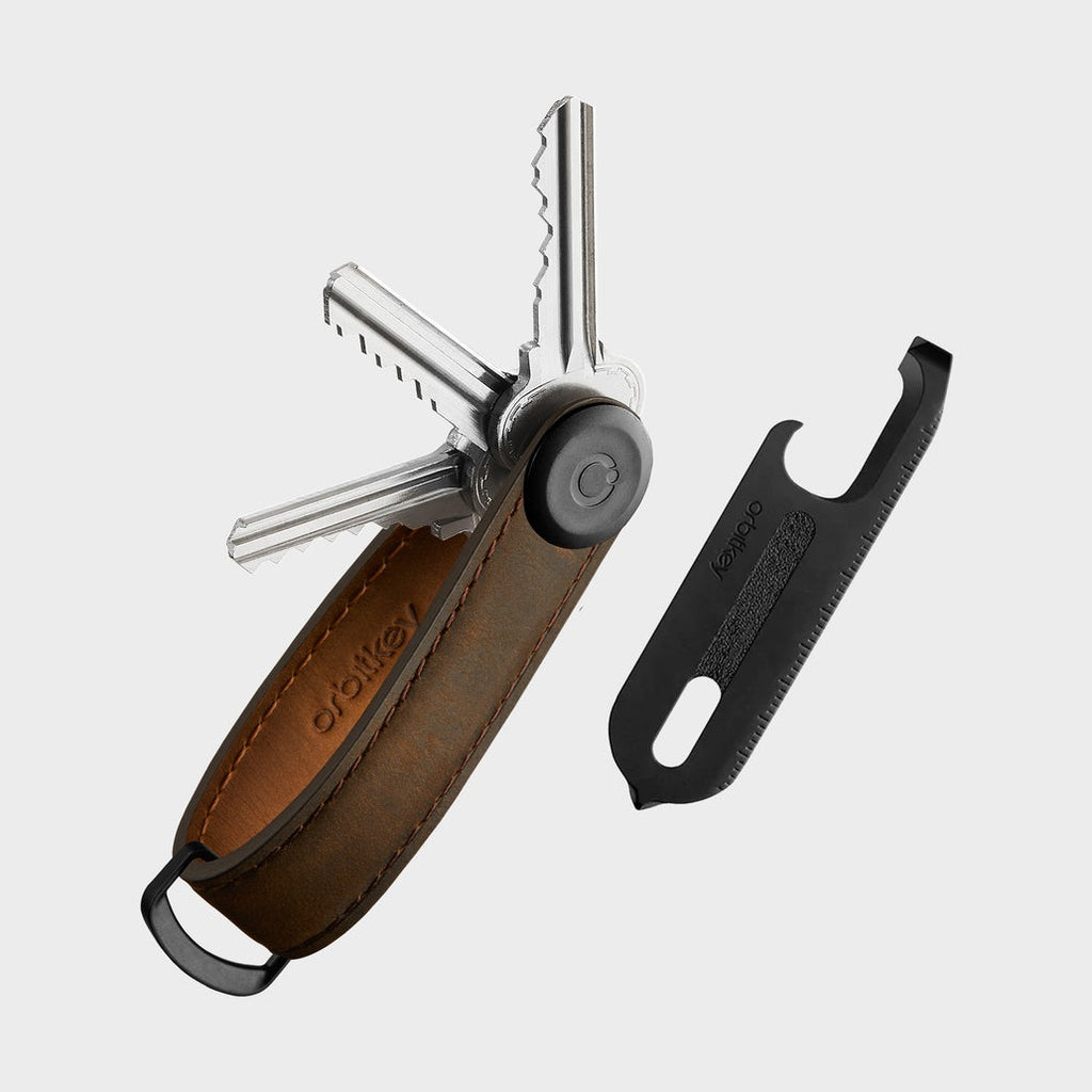 Orbitkey Crazy Horse Leather + Multitool v2 Gift Set - Oak Brown
