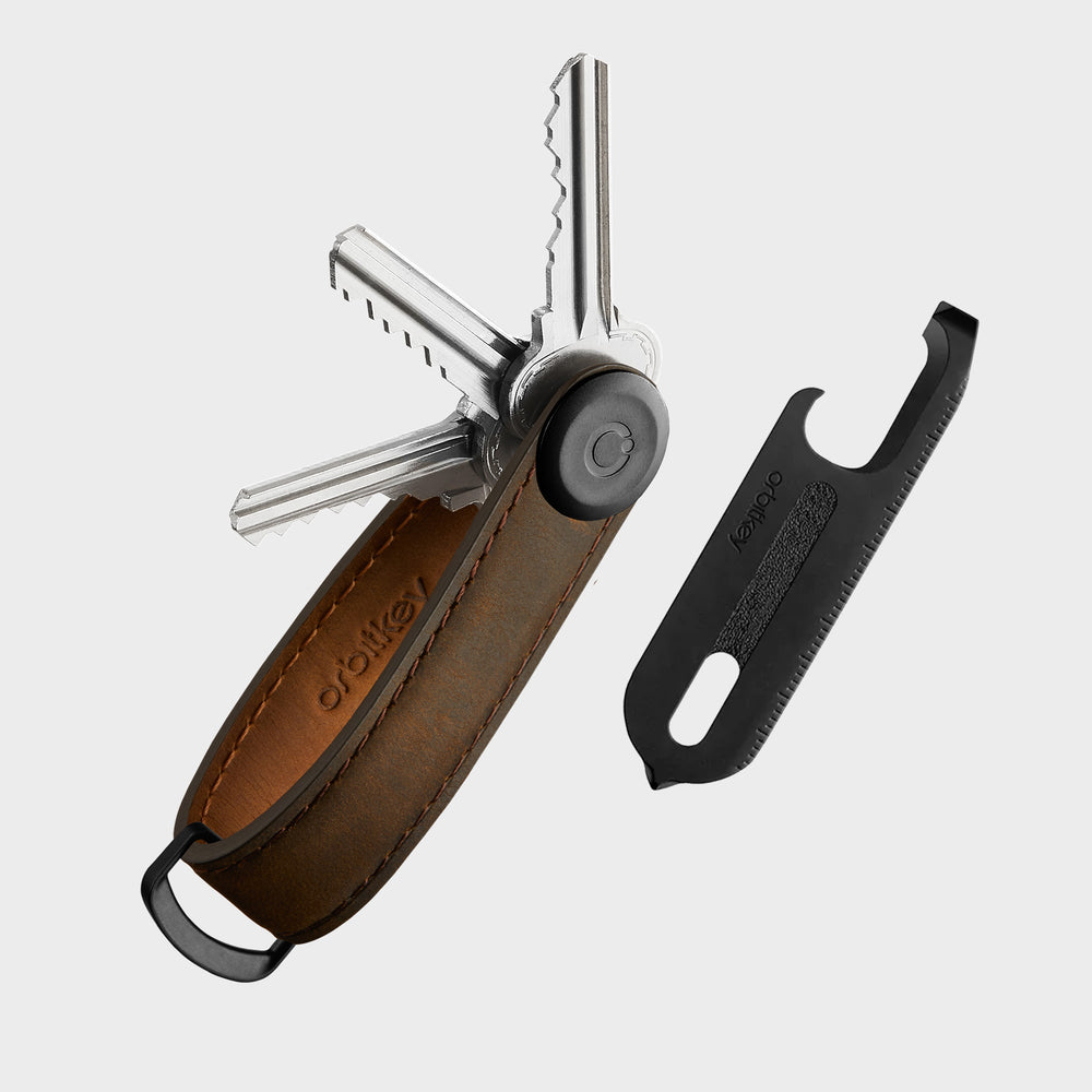 Orbitkey Crazy Horse Leather + Multitool v2 Gift Set - Oak Brown