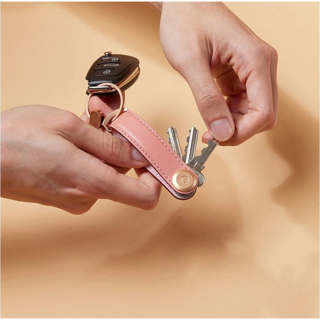 Orbitkey Leather Key Organiser + Ring V2 - Cotton Candy