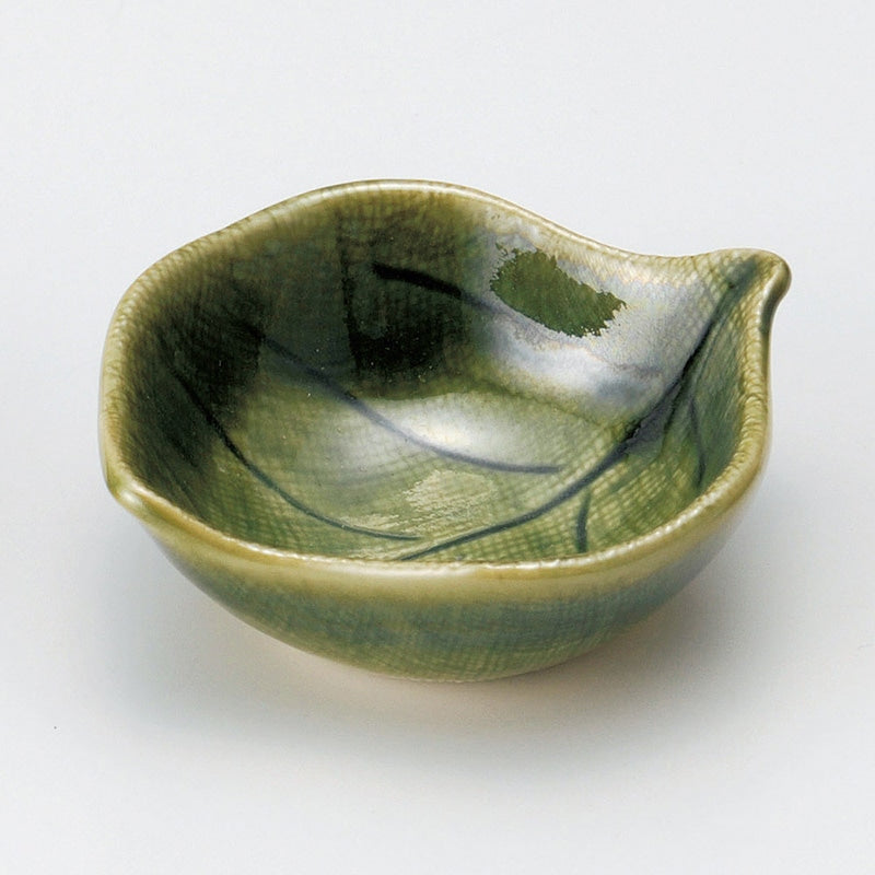 Oribe Leaf Condiment Dish - 8.5×7.5×3㎝
