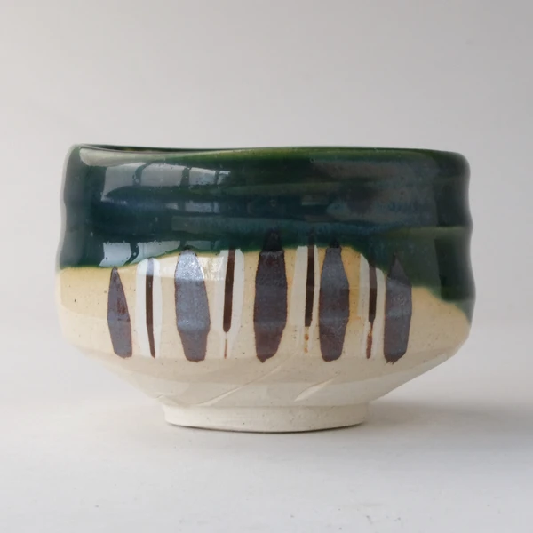 Oribe-Tokusa Matcha Bowl